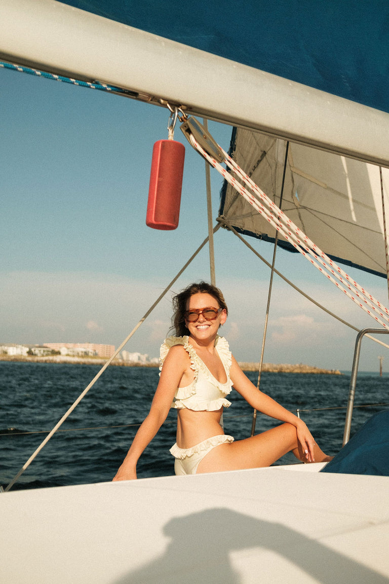Spotty Frill Shoulder Bikini main image 1