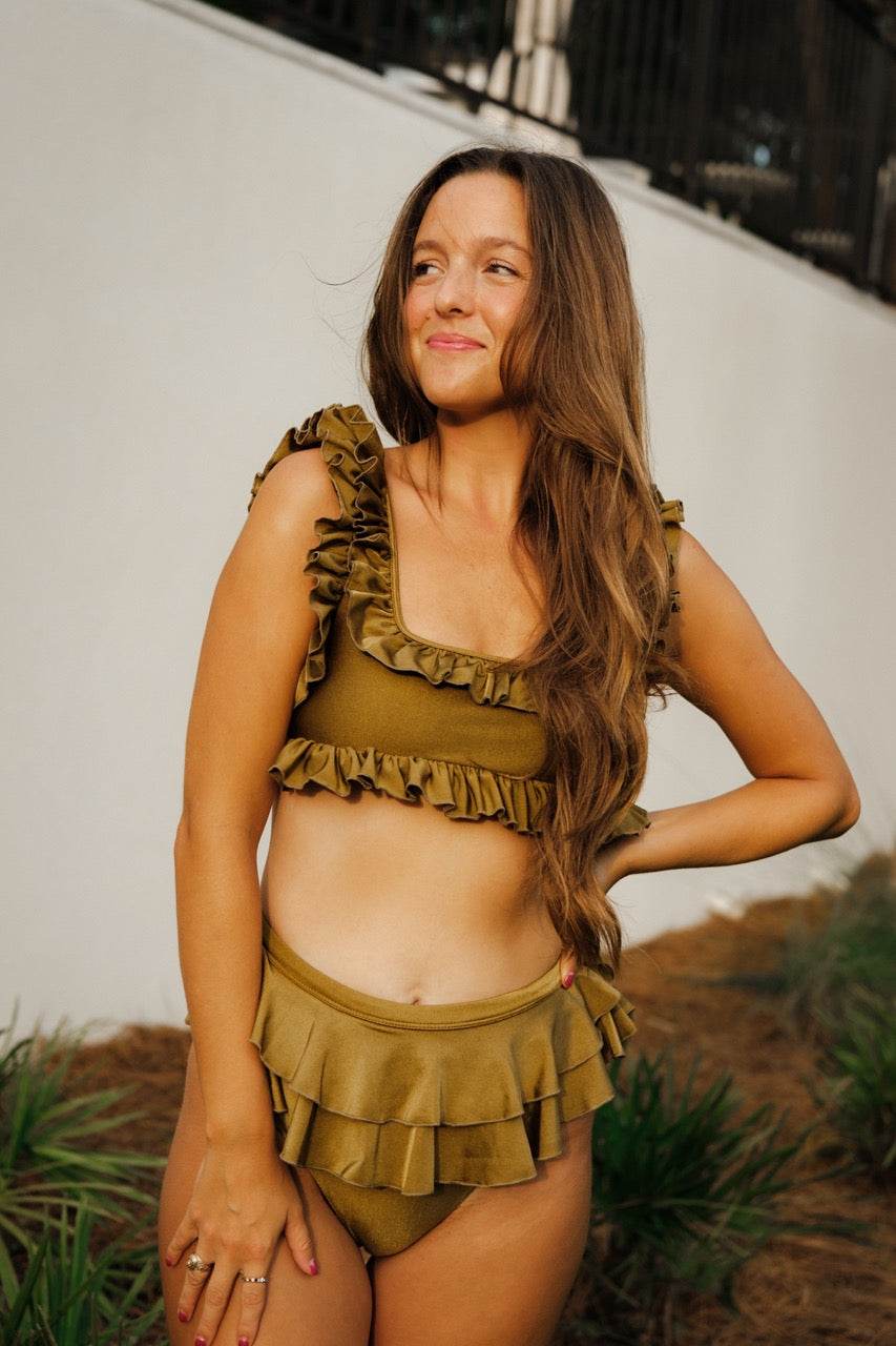 frill bikini top
