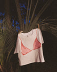 crop pink bikini t-shirt